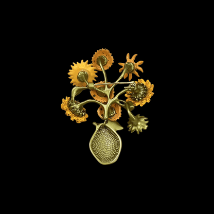 AVELIA Vintage Monet Sunflower Brooch