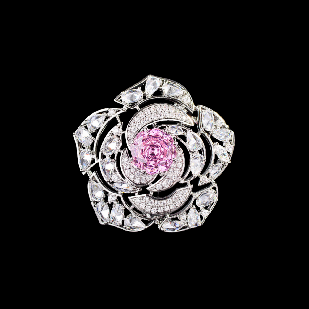 AVELIA Vintage Pink Rhinestone Brooch​