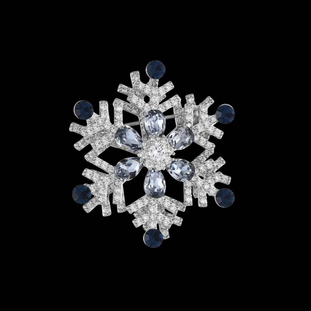 AVELIA Vintage Rhinestone Snowflake Brooch​