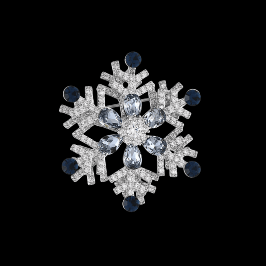AVELIA Vintage Rhinestone Snowflake Brooch​