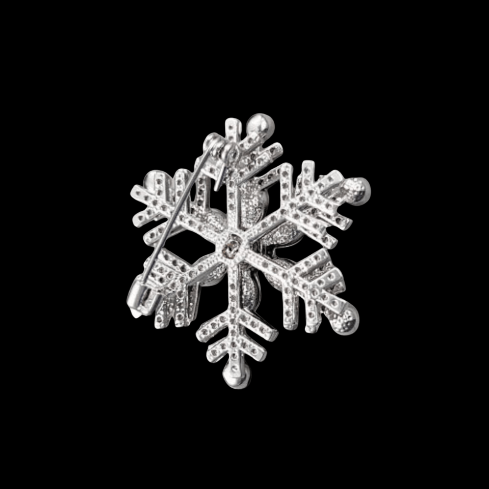 AVELIA Vintage Rhinestone Snowflake Brooch​