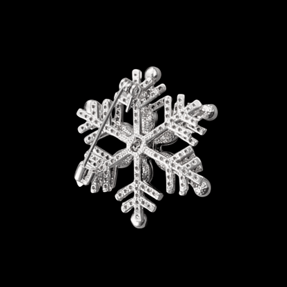 AVELIA Vintage Rhinestone Snowflake Brooch​