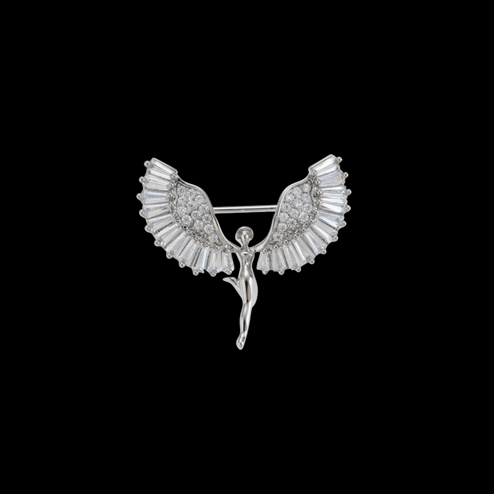 AVELIA Vintage Silver Angel Brooch​