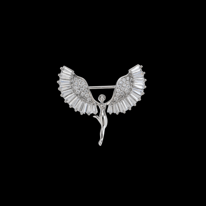 AVELIA Vintage Silver Angel Brooch​