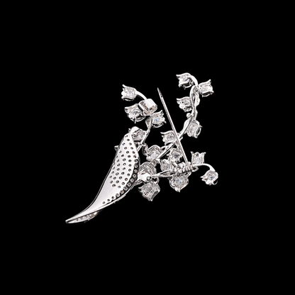 AVELIA Vintage Silver Lily of Valley Brooch​