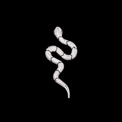 AVELIA Vintage Silver Snake Brooch