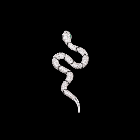 AVELIA Vintage Silver Snake Brooch