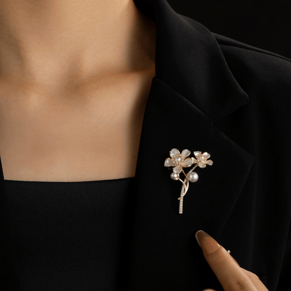 AVELIA White Cherry Blossom Brooch​