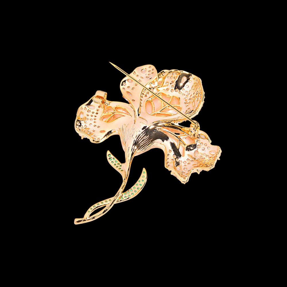 AVELIA White Iris Brooch​