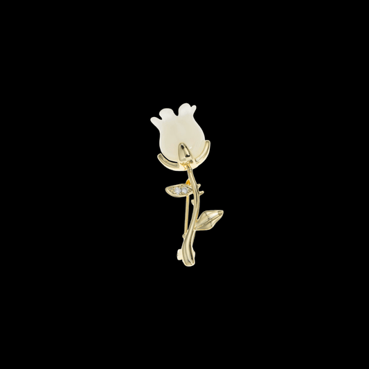 AVELIA White Rose Brooch
