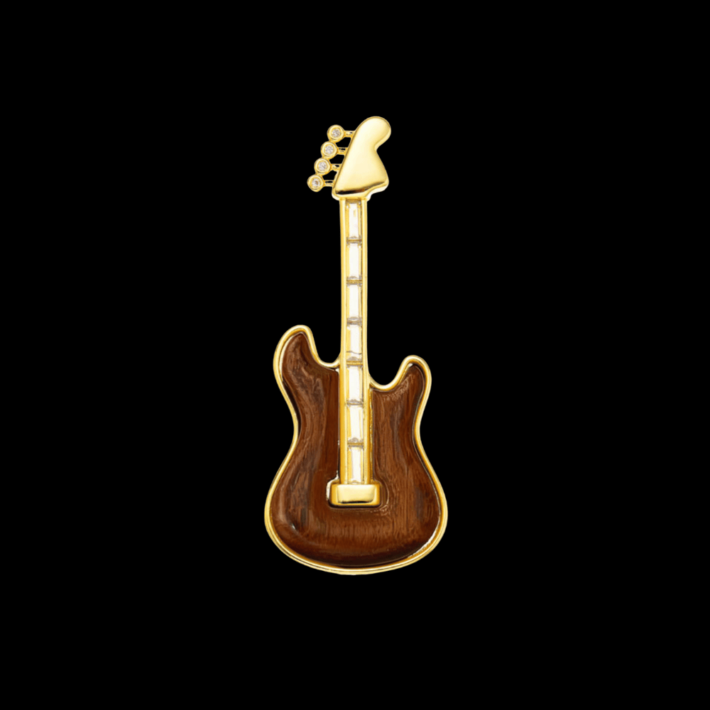 AVELIA Wooden Guitar Brooch​