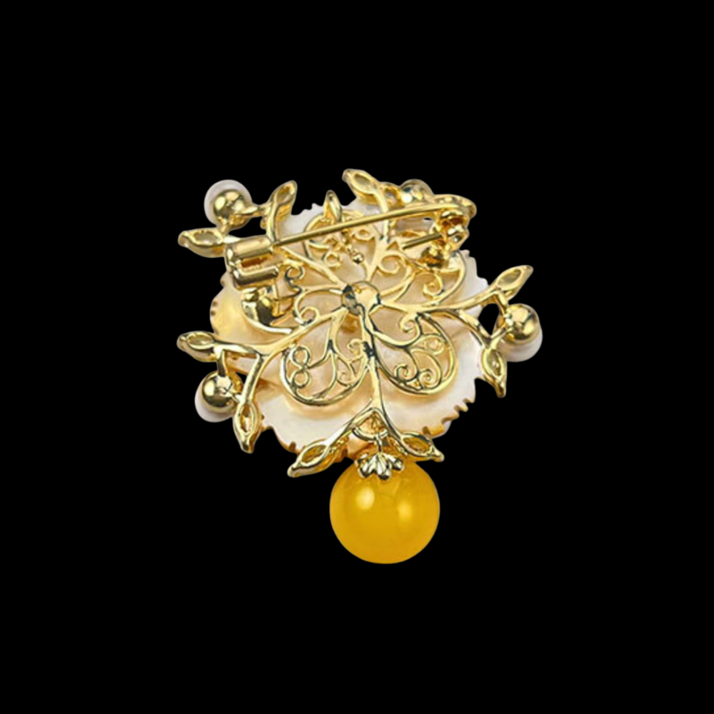 AVELIA Yellow Flower Brooch