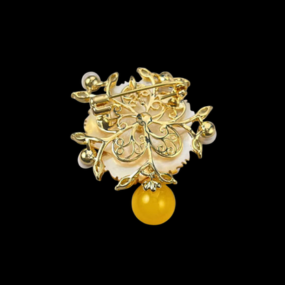 AVELIA Yellow Flower Brooch