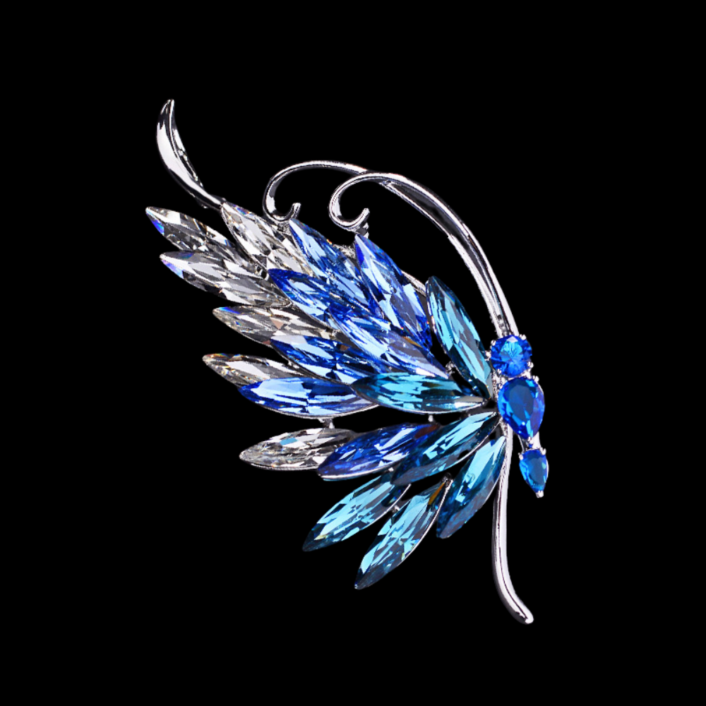 AVELIA Blue Crystal Butterfly Brooch