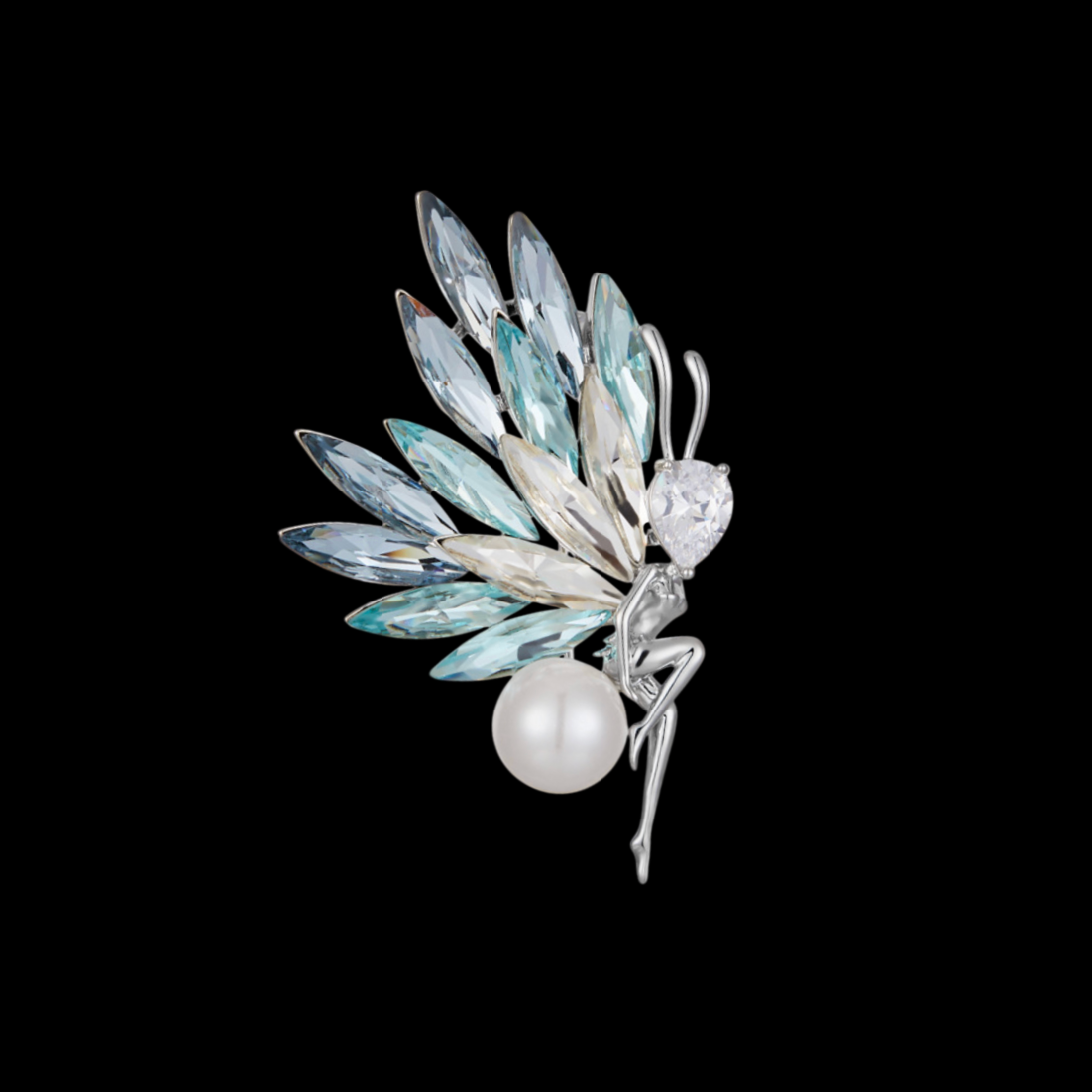 AVELIA Blue Crystal Fairy Brooch