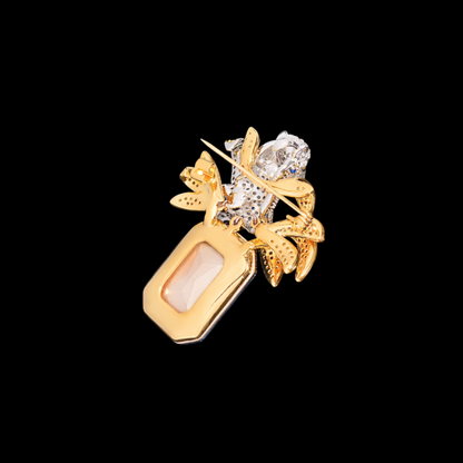 AVELIA Blue Crystal Leopard Brooch
