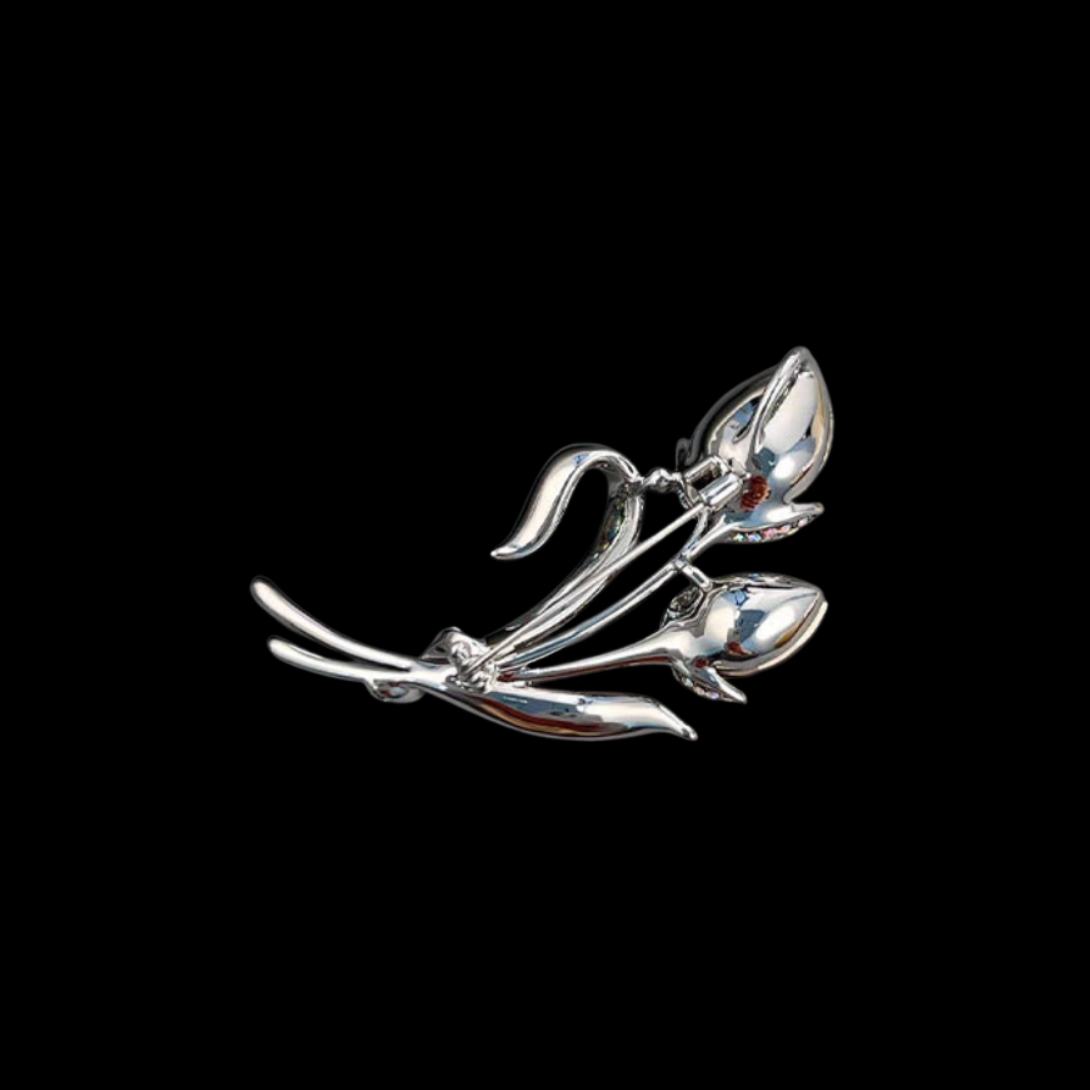 AVELIA Blue Crystal Tulip Bouquet Brooch