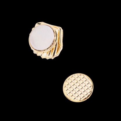 AVELIA Blue Enamel Magnetic Shell Brooch