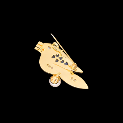 AVELIA Cobalt Blue Crystal Bird Brooch