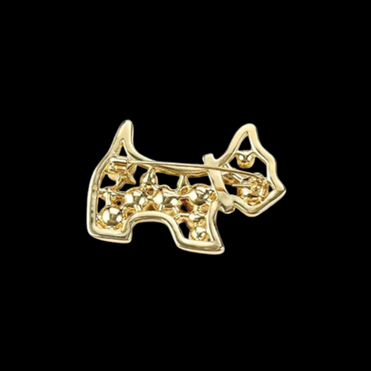 AVELIA Confetti Terrier Dog Brooch