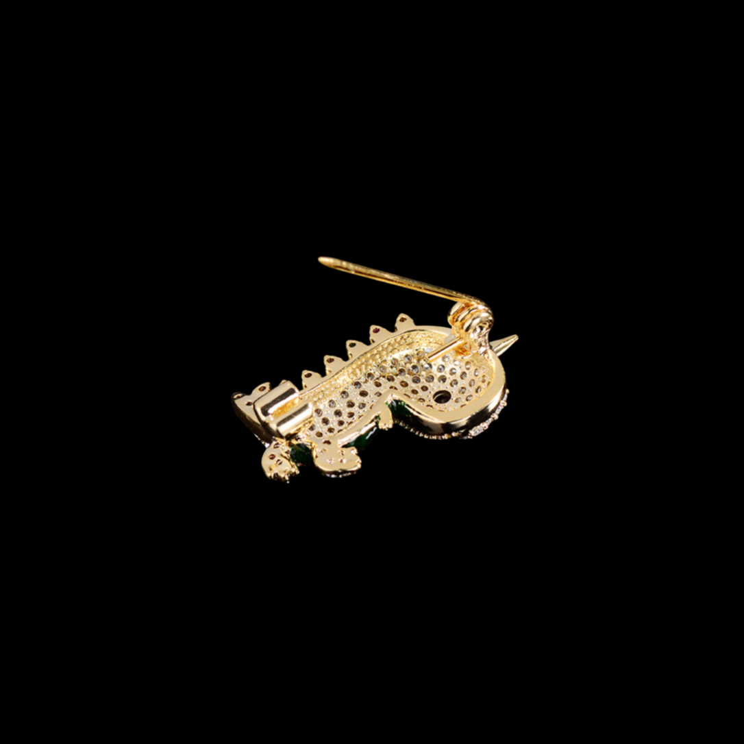 AVELIA Crystal Dinosaur Brooch