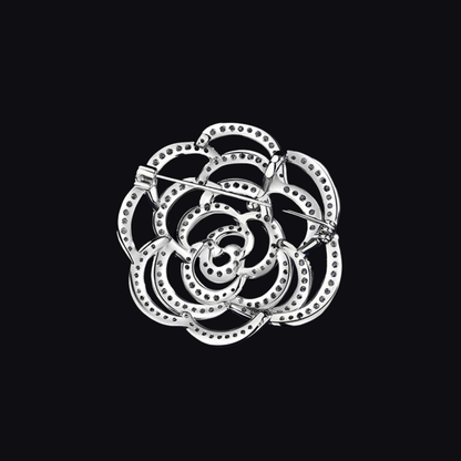AVELIA Crystal Lace Camellia Brooch