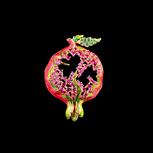 AVELIA Crystal Pomegranate Brooch
