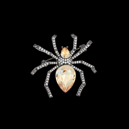 AVELIA Ember Crystal Spider Brooch