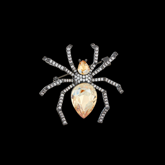 AVELIA Ember Crystal Spider Brooch