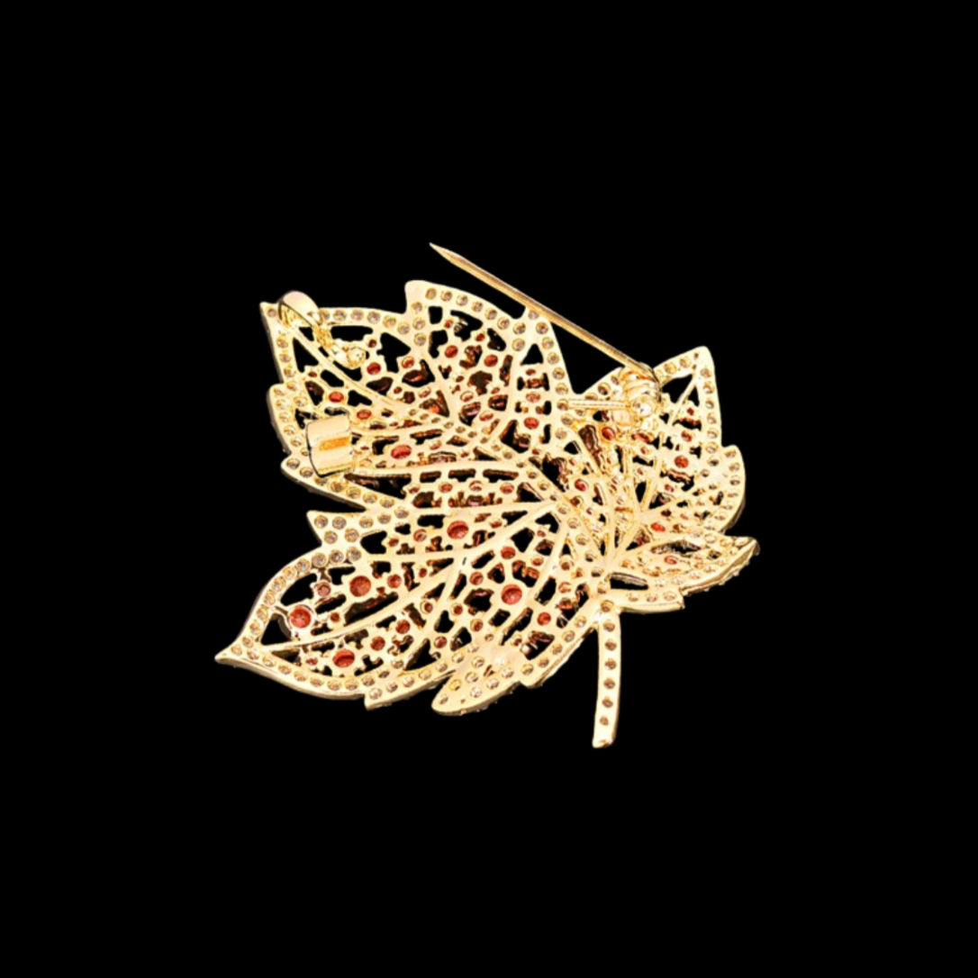 AVELIA Ember Maple Leaf Brooch