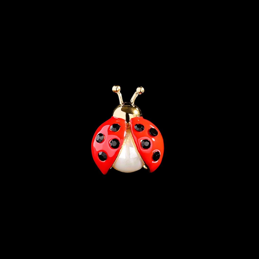 AVELIA Enamel Ladybug Brooch