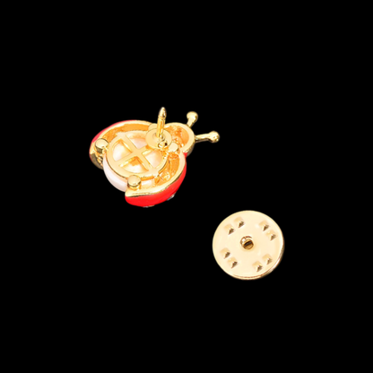 AVELIA Enamel Ladybug Brooch