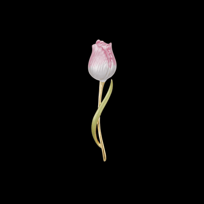 AVELIA Enamel Pink Tulip Brooch