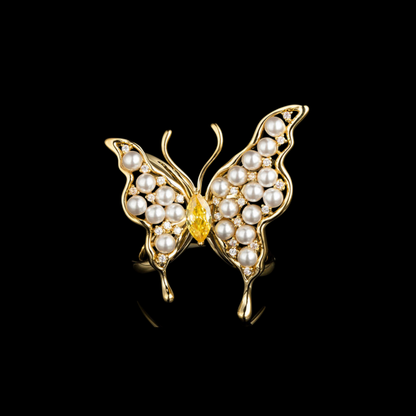 AVELIA Gold Butterfly Scarf Ring