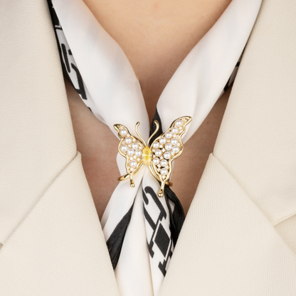 AVELIA Gold Butterfly Scarf Ring