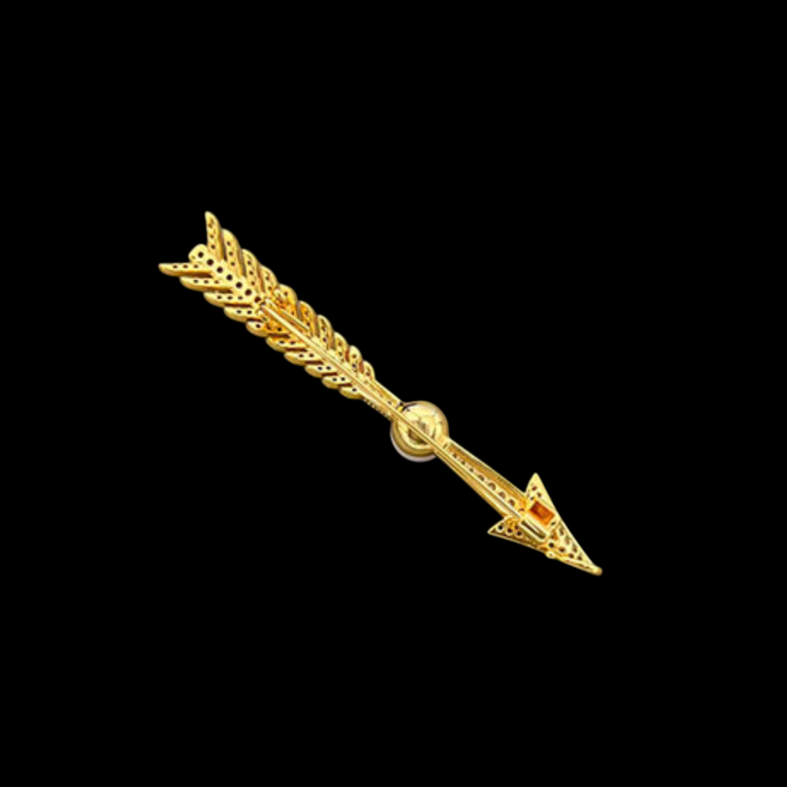 AVELIA Gold Crystal Arrow Brooch