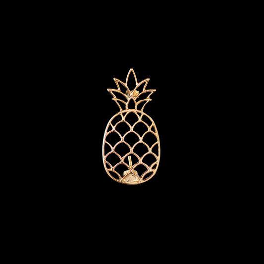 AVELIA Gold Openwork Pineapple Brooch