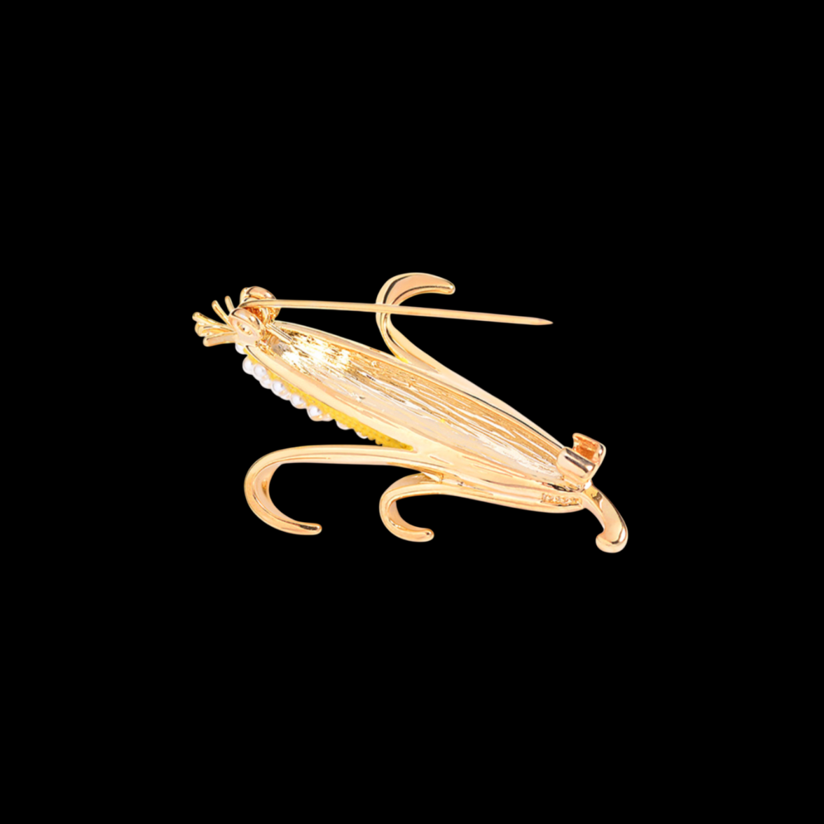 AVELIA Gold Pearl Corn Brooch