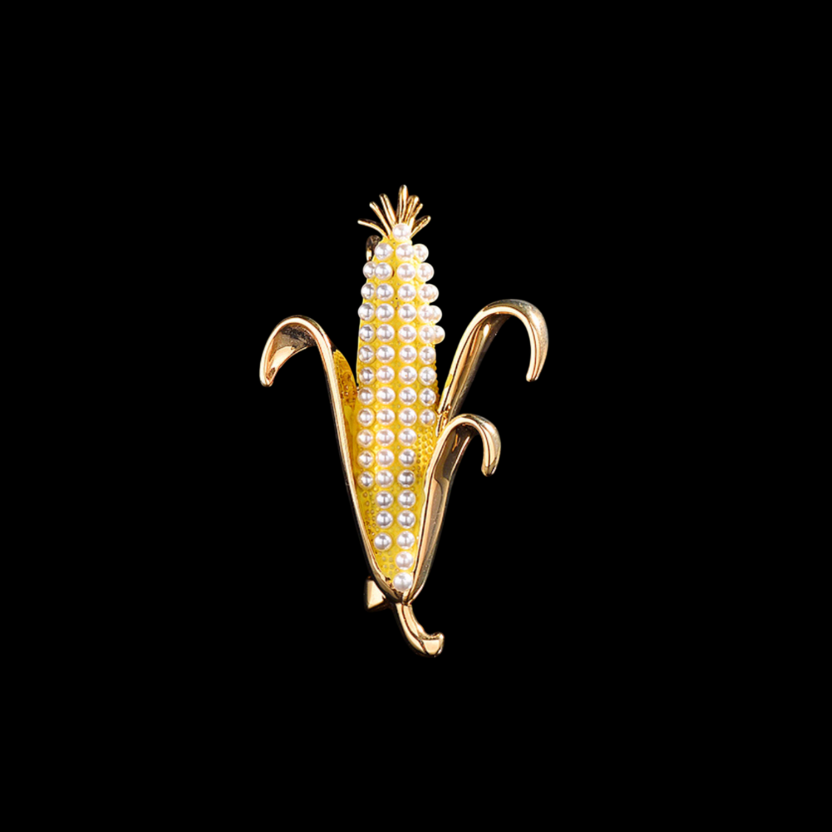 AVELIA Gold Pearl Corn Brooch