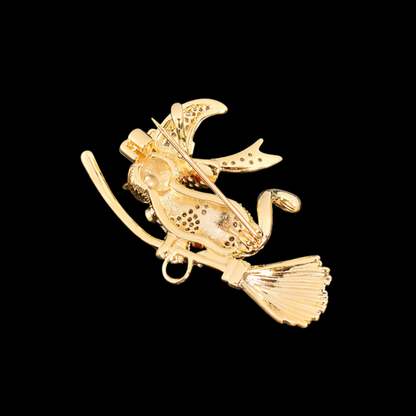 AVELIA Halloween Witch Cat Brooch