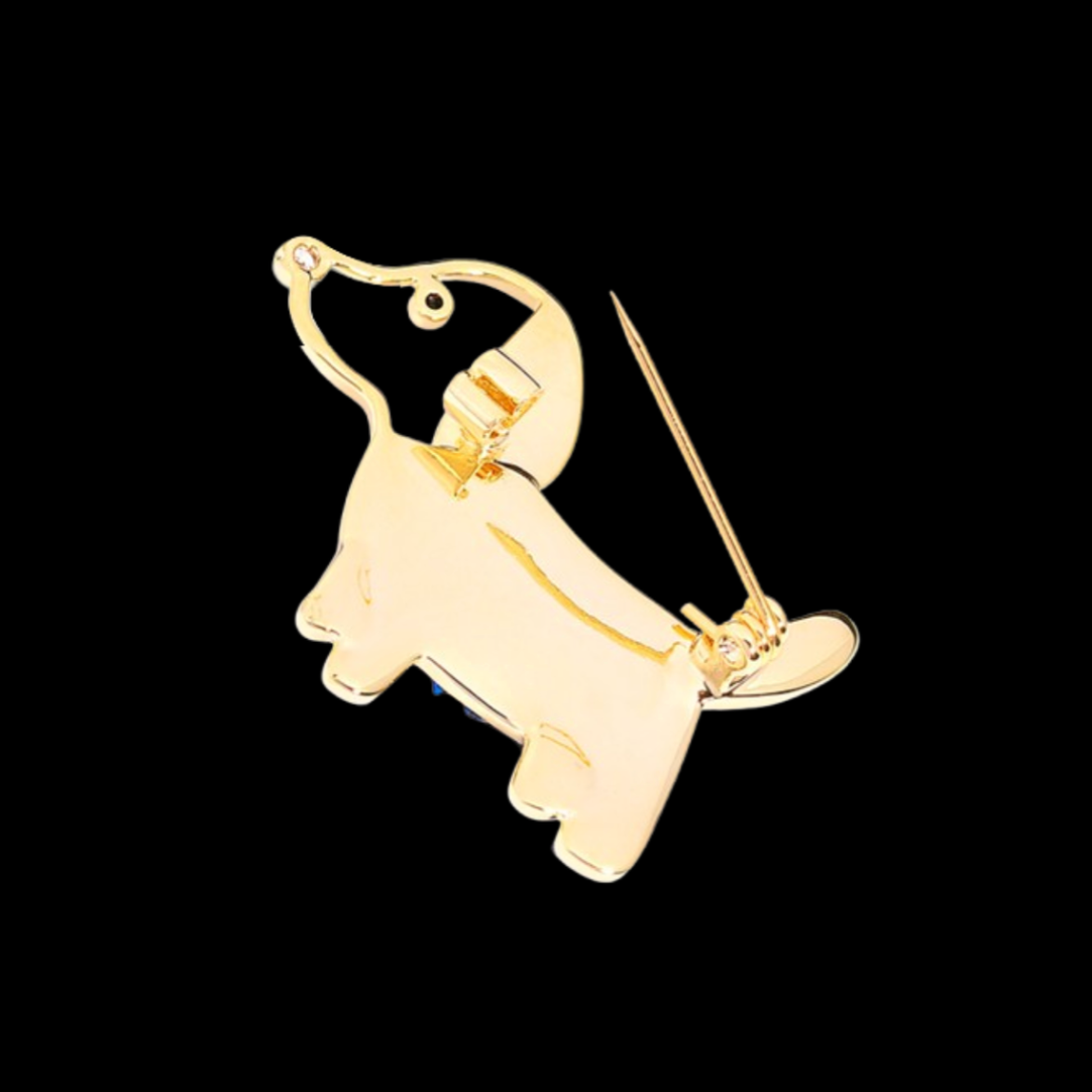 AVELIA Midnight Mosaic Pup Brooch