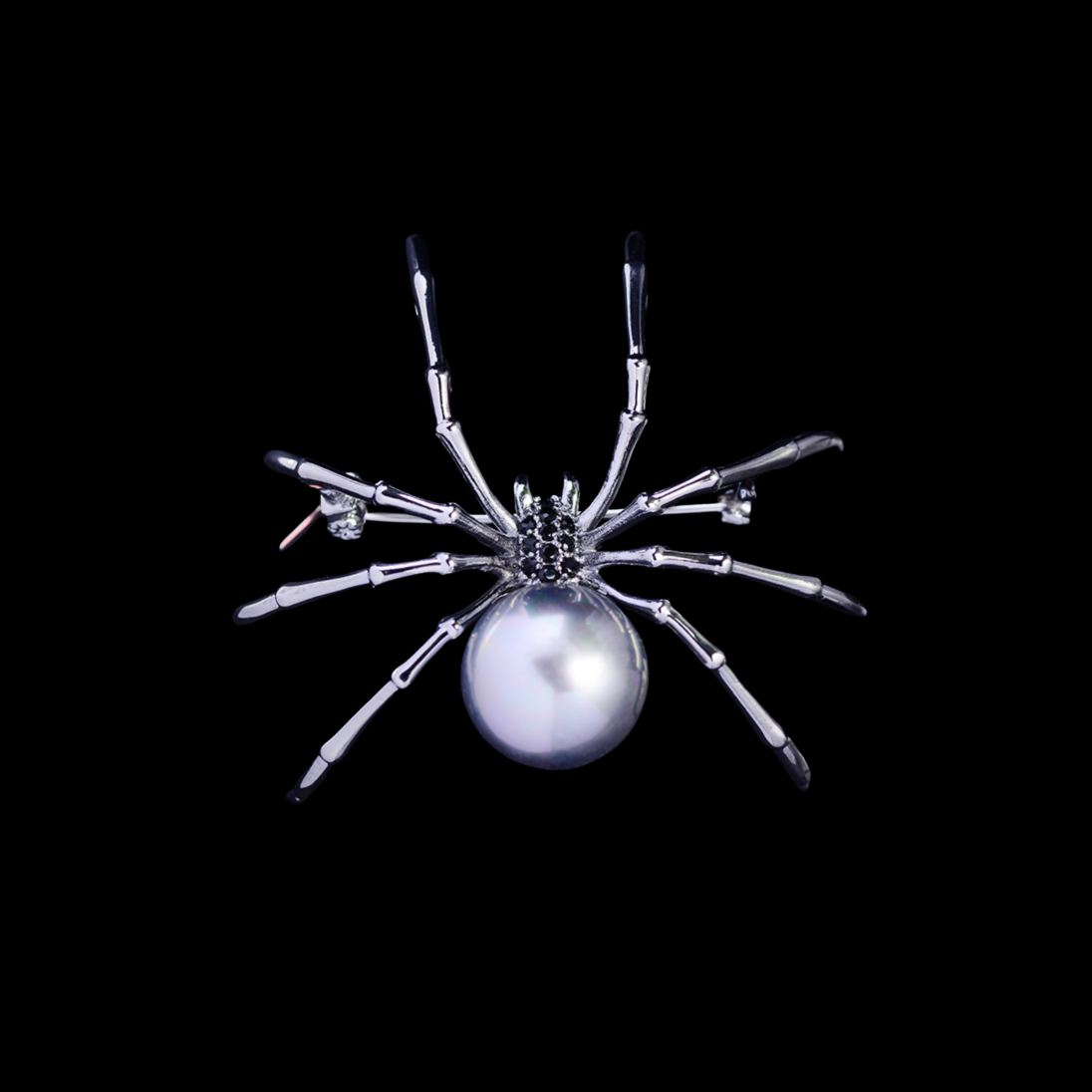 AVELIA Midnight Pearl Spider Brooch