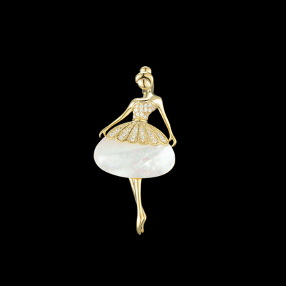 AVELIA Mother of Pearl Ballet Dancer Brooch