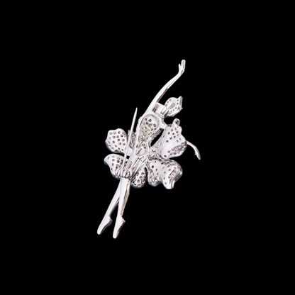 AVELIA Pink Crystal Ballerina Brooch