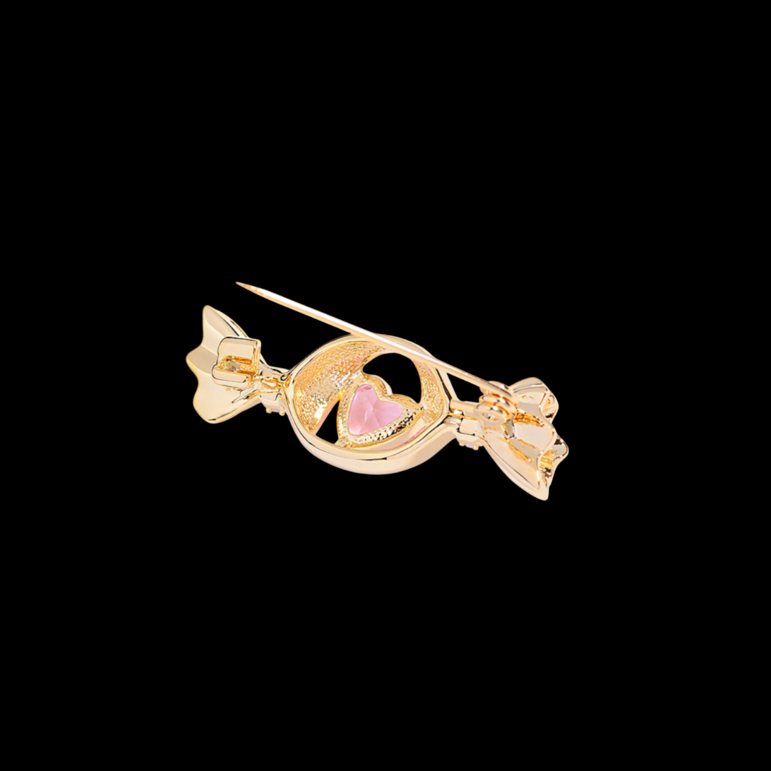 AVELIA Pink Heart Candy Brooch