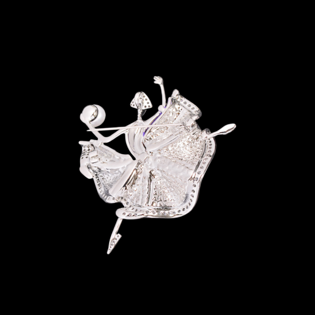 AVELIA Purple Crystal Ballerina Brooch