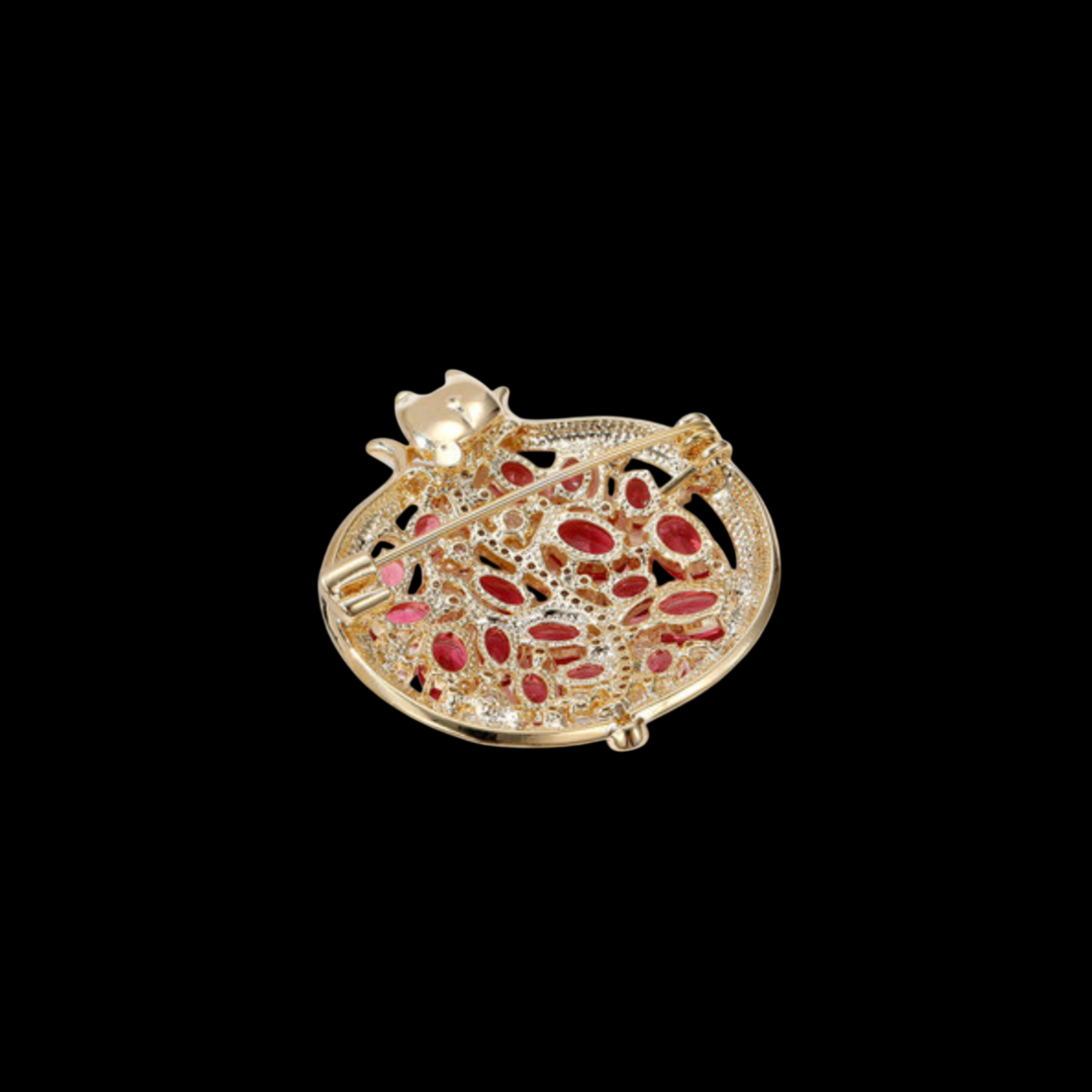 AVELIA Red Crystal Pomegranate Brooch