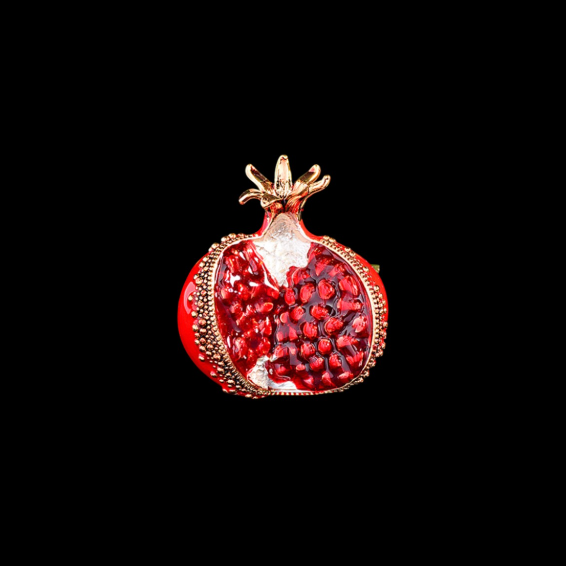 AVELIA Red Pomegranate Seed Brooch