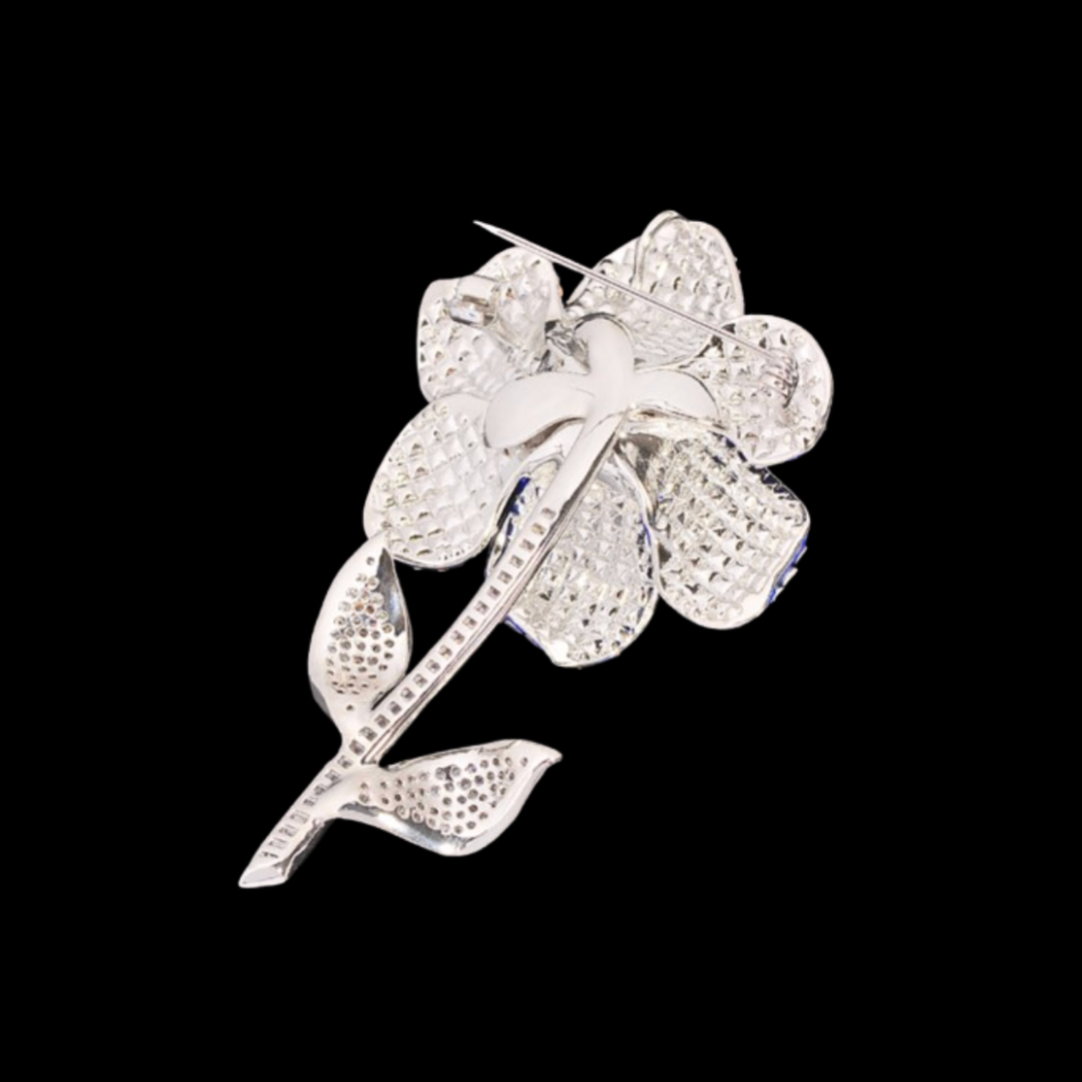 AVELIA Royal Blue Crystal Forget-Me-Not Brooch