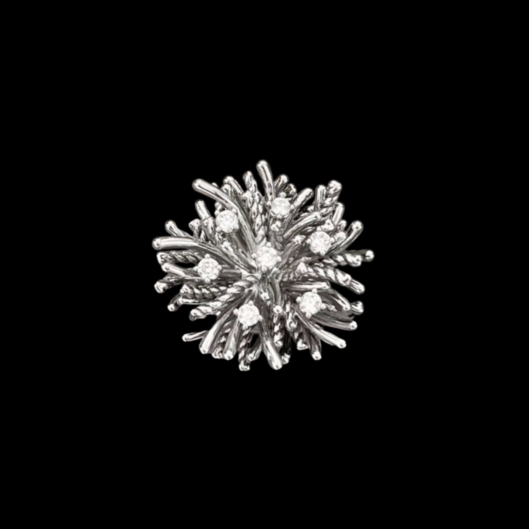 AVELIA Silver Magnetic Firework Brooch